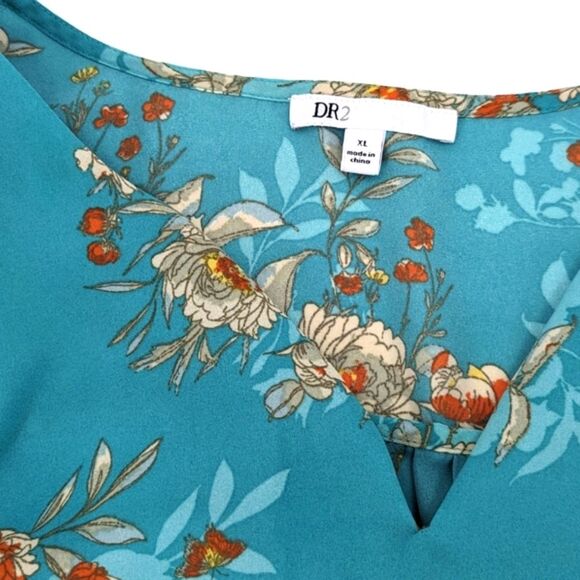 Blouse Bundle of 2 Business Casual Flowy Lightweight Short Sleeve Tops Size XL - Picture 8 of 8